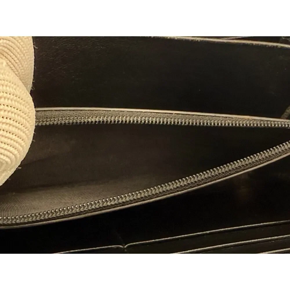 Saint Laurent YSL Black Leather Continental Wallet – Gold Hardware – Box & COA